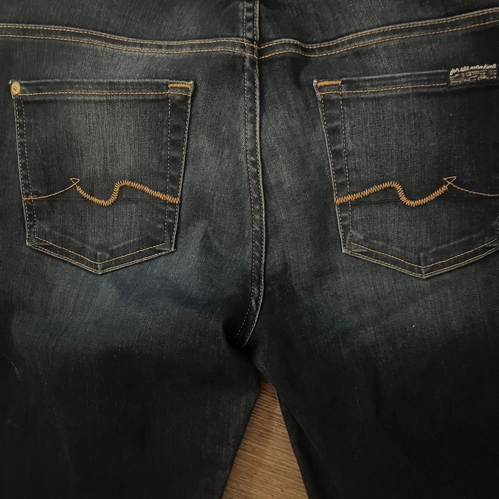 7 For All Mankind Dark Indigo Bootcut Jeans - Picture 3 of 10